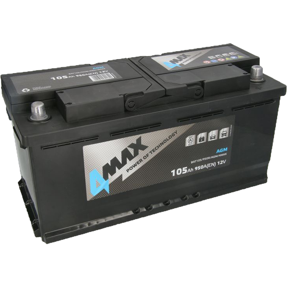 Akumulator 4MAX 12V 105Ah/950A AGM Start&Stop