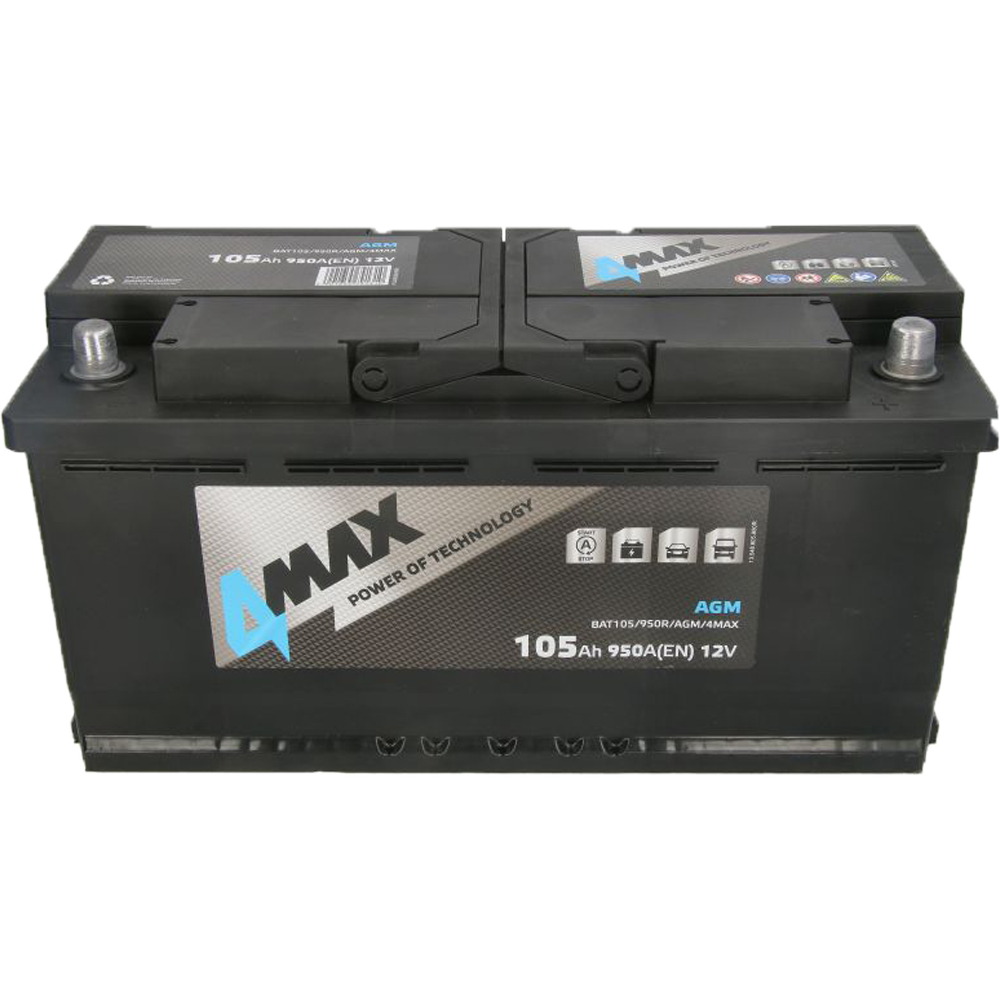 Akumulator 4MAX 12V 105Ah/950A AGM Start&Stop