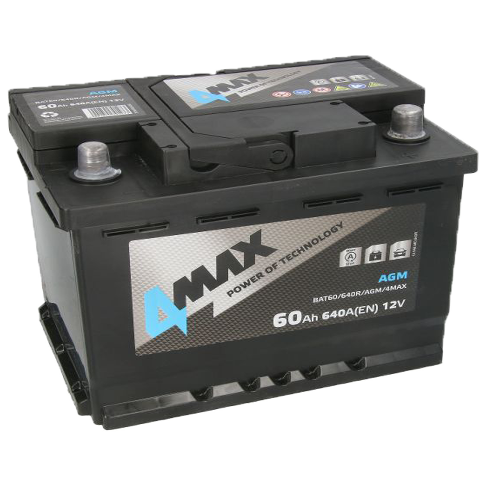 Akumulator 4MAX 12V 60Ah/640A AGM Start&Stop