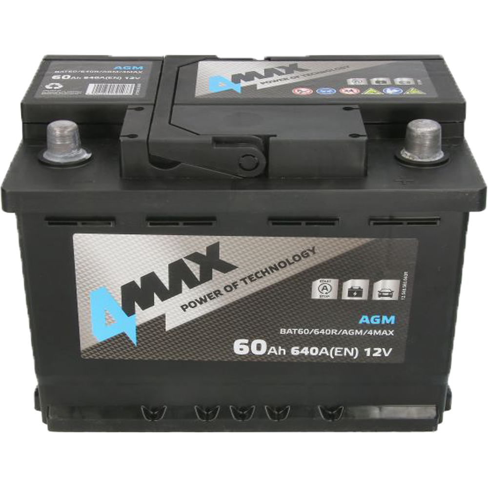 Akumulator 4MAX 12V 60Ah/640A AGM Start&Stop