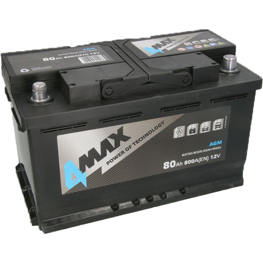 Akumulator 4MAX 12V 80Ah/800A AGM Start&Stop