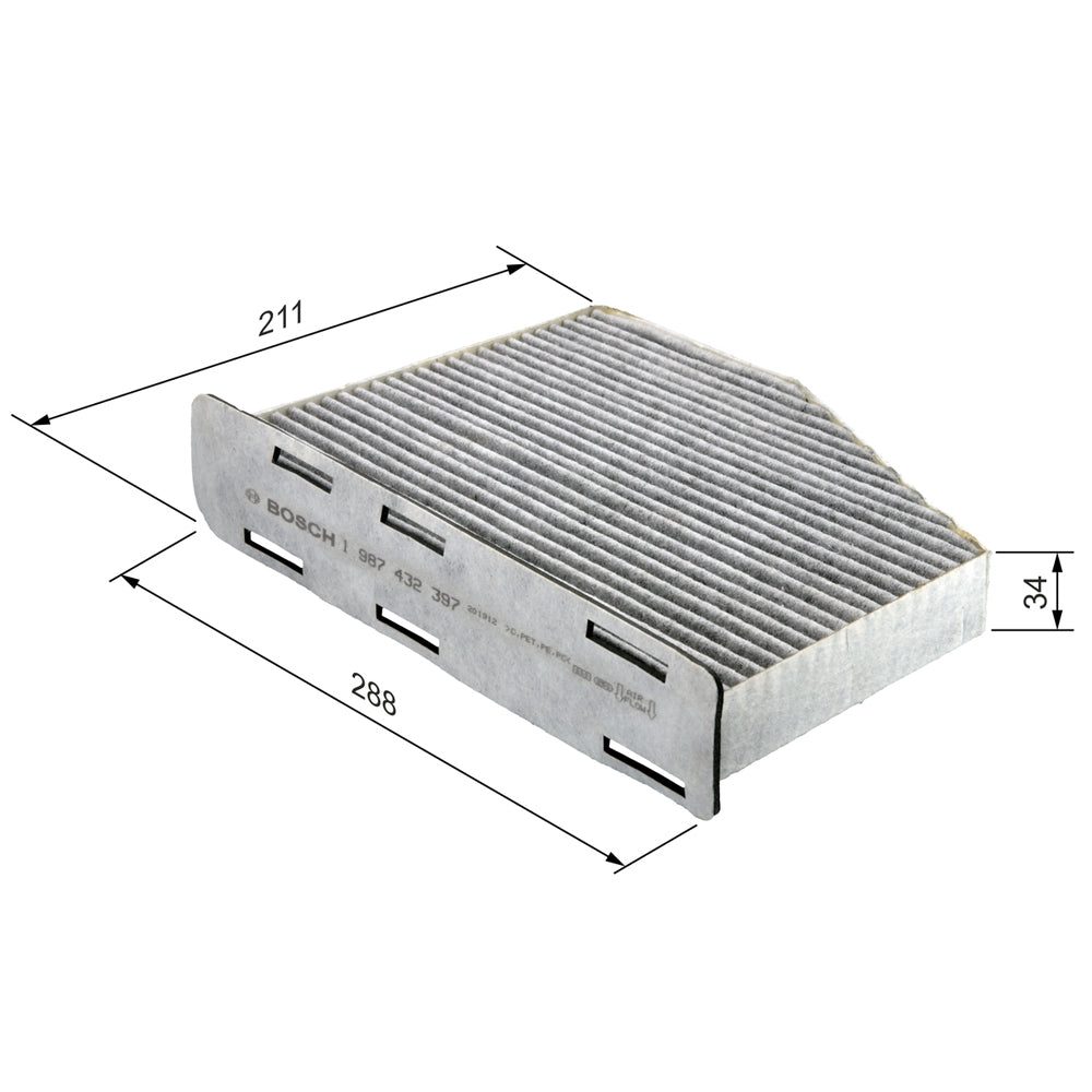 Filter kabine-klime BOSCH (sa aktivnim ugljenom) - 1 987 432 397