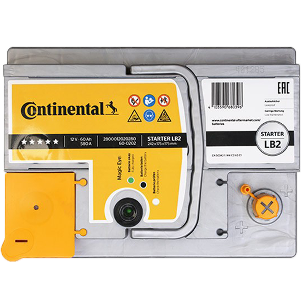 Akumulator CONTINENTAL 12V 60Ah/580A