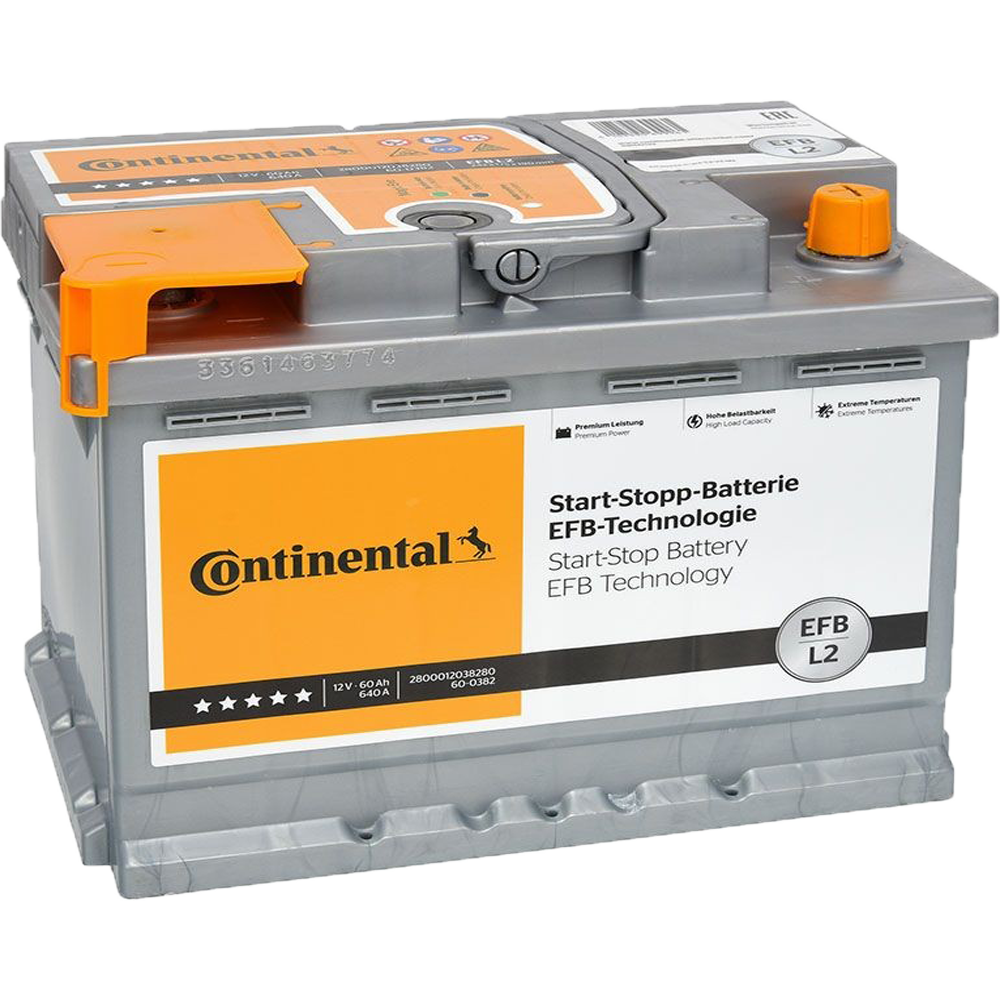 Akumulator CONTINENTAL 12V 60Ah/640A EFB Start&Stop