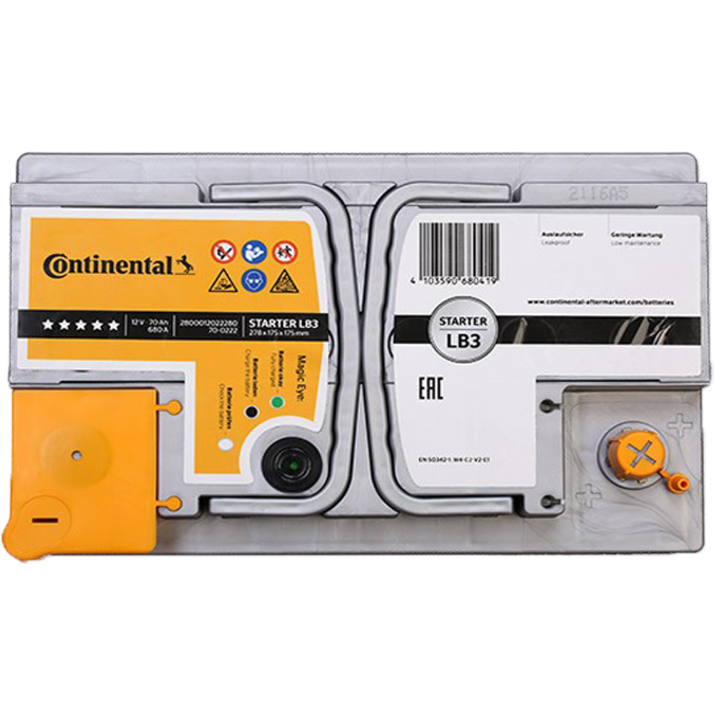 Akumulator CONTINENTAL 12V 70Ah/680A