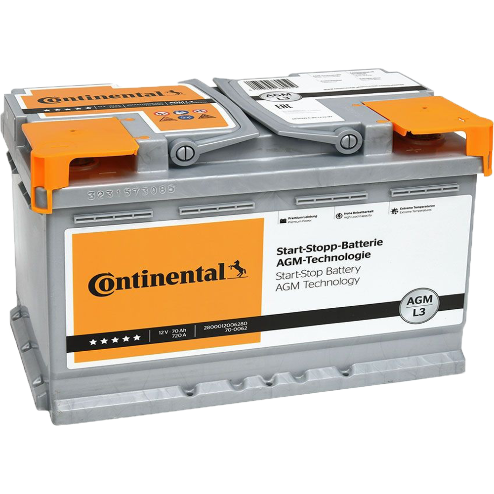 Akumulator CONTINENTAL 12V 70Ah/720A AGM Start&Stop