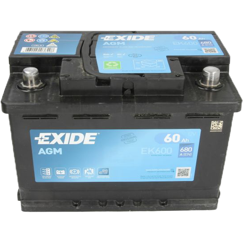 Akumulator EXIDE 12V 60Ah/680A AGM Start&Stop