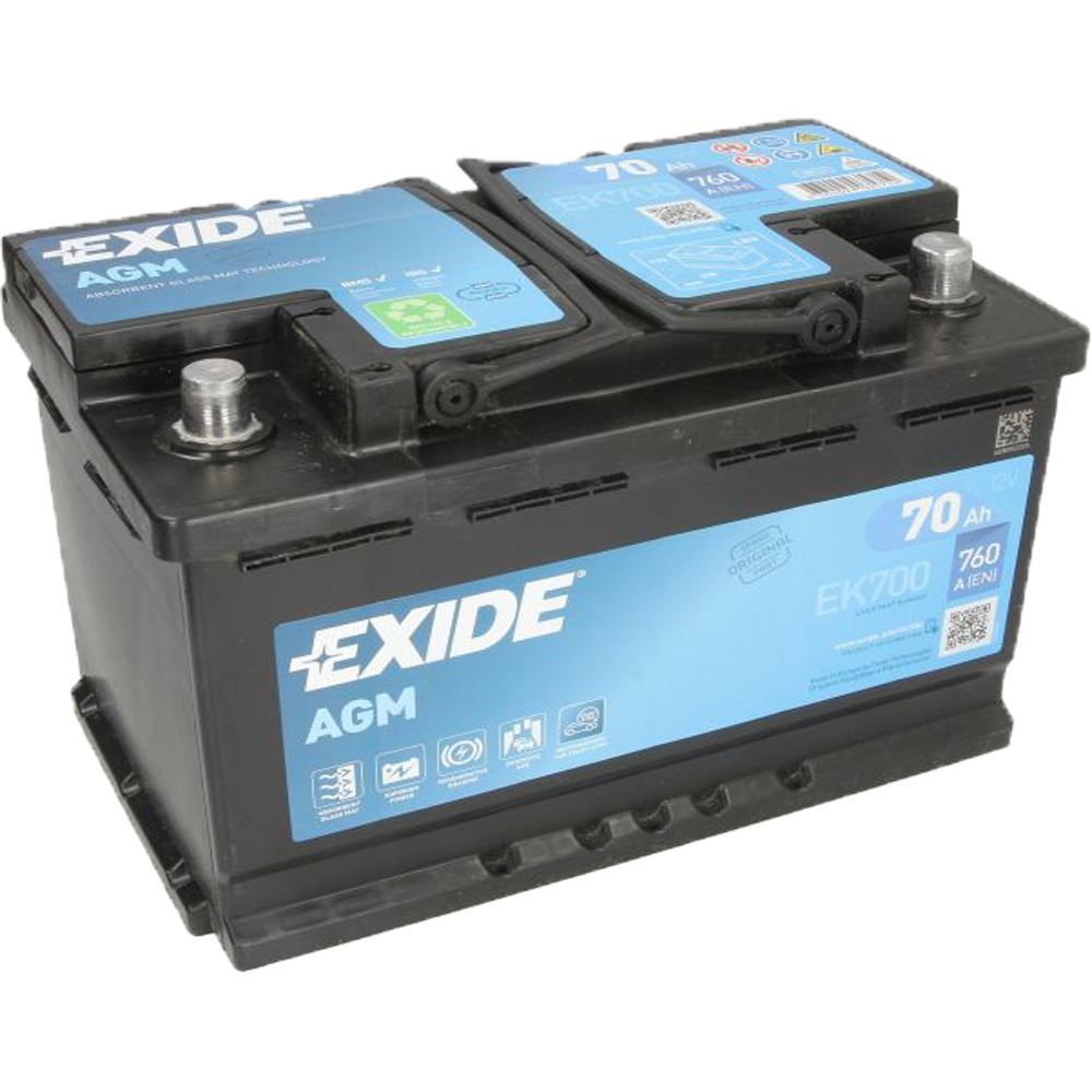 Akumulator EXIDE 12V 70Ah/760A AGM Start&Stop