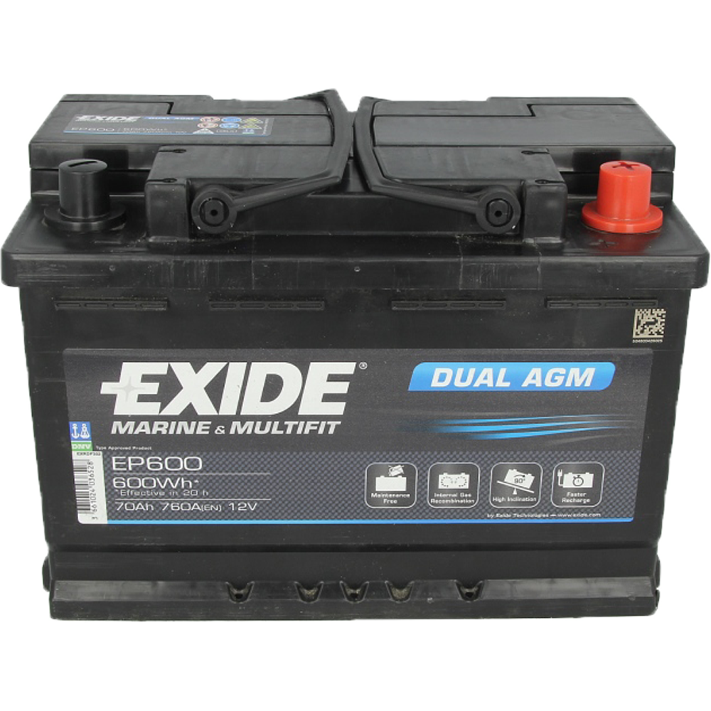 Akumulator EXIDE 12V 70Ah/760A DUAL AGM