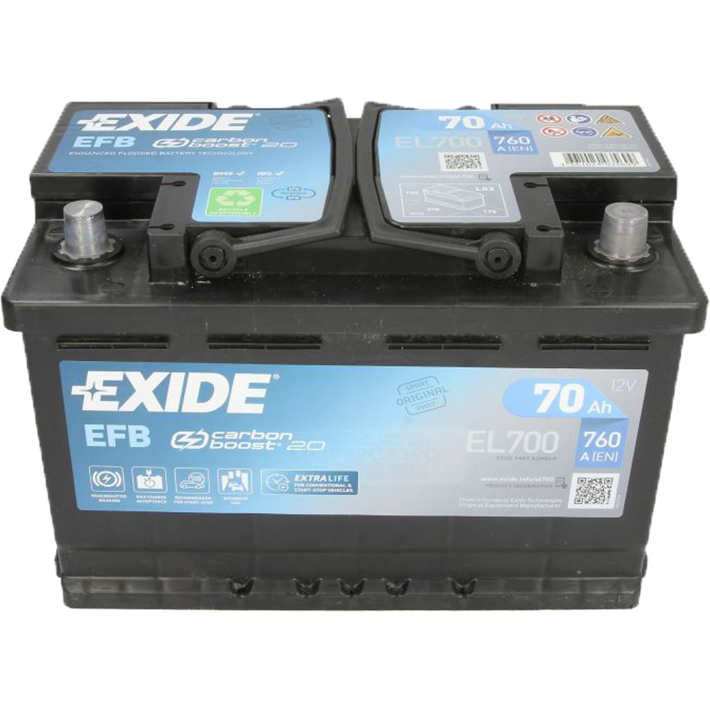 Akumulator EXIDE 12V 70Ah/760A EFB Start&Stop