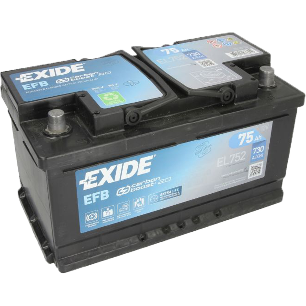 Akumulator EXIDE 12V 75Ah/730A EFB Start&Stop