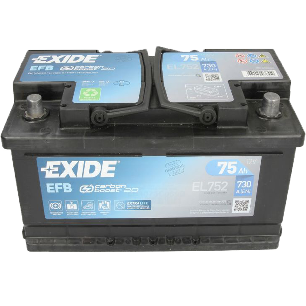 Akumulator EXIDE 12V 75Ah/730A EFB Start&Stop
