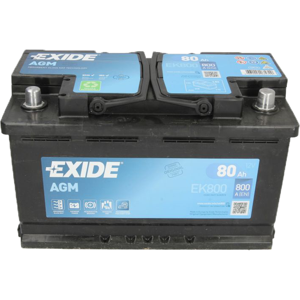 Akumulator EXIDE 12V 80Ah/800A AGM Start&Stop