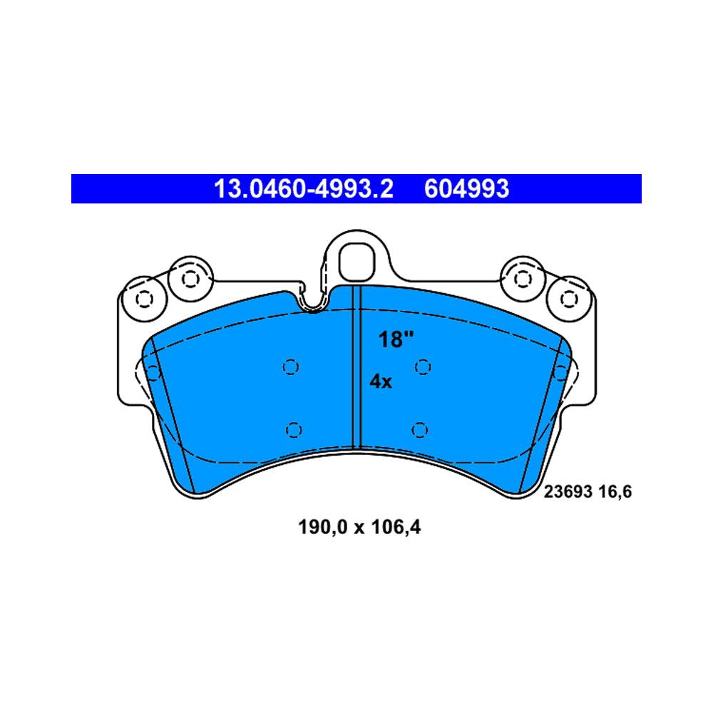 Kočione pločice ATE prednje - 13.0460-4993.2