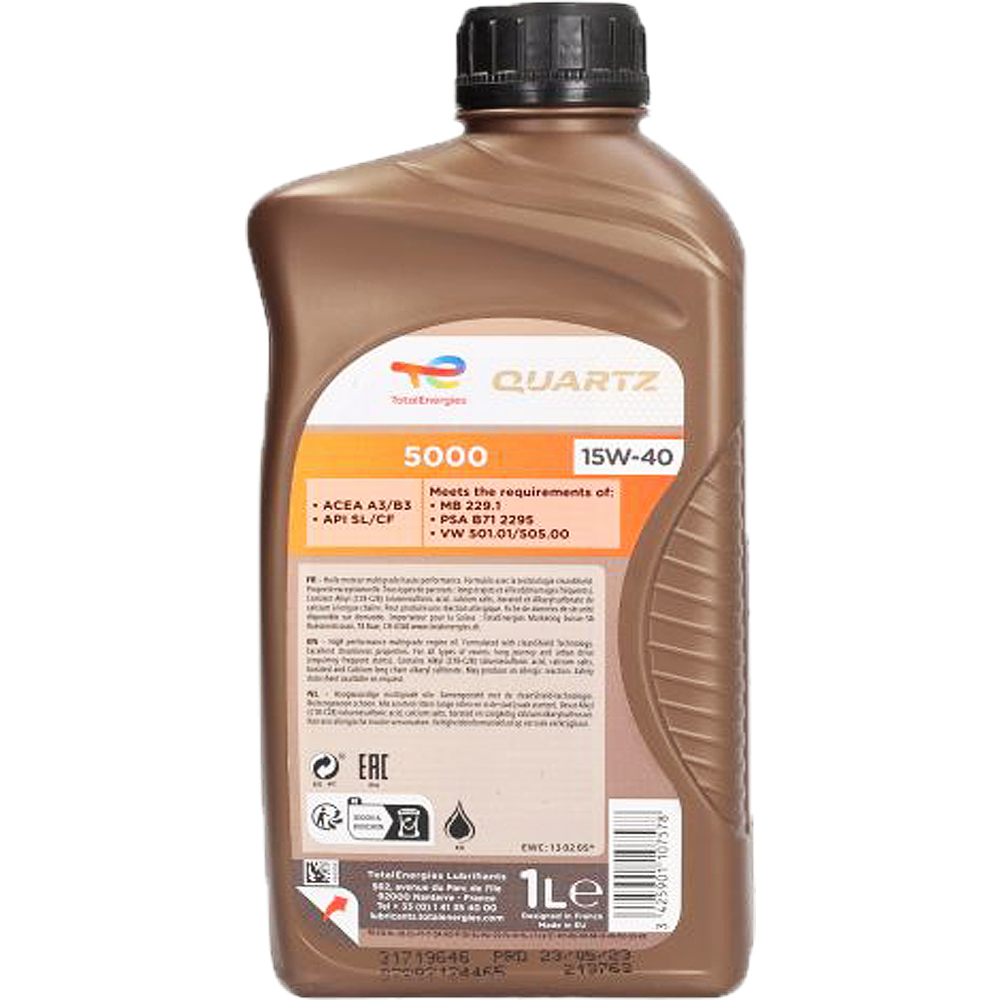 TOTAL QUARTZ 5000 15W40 1L