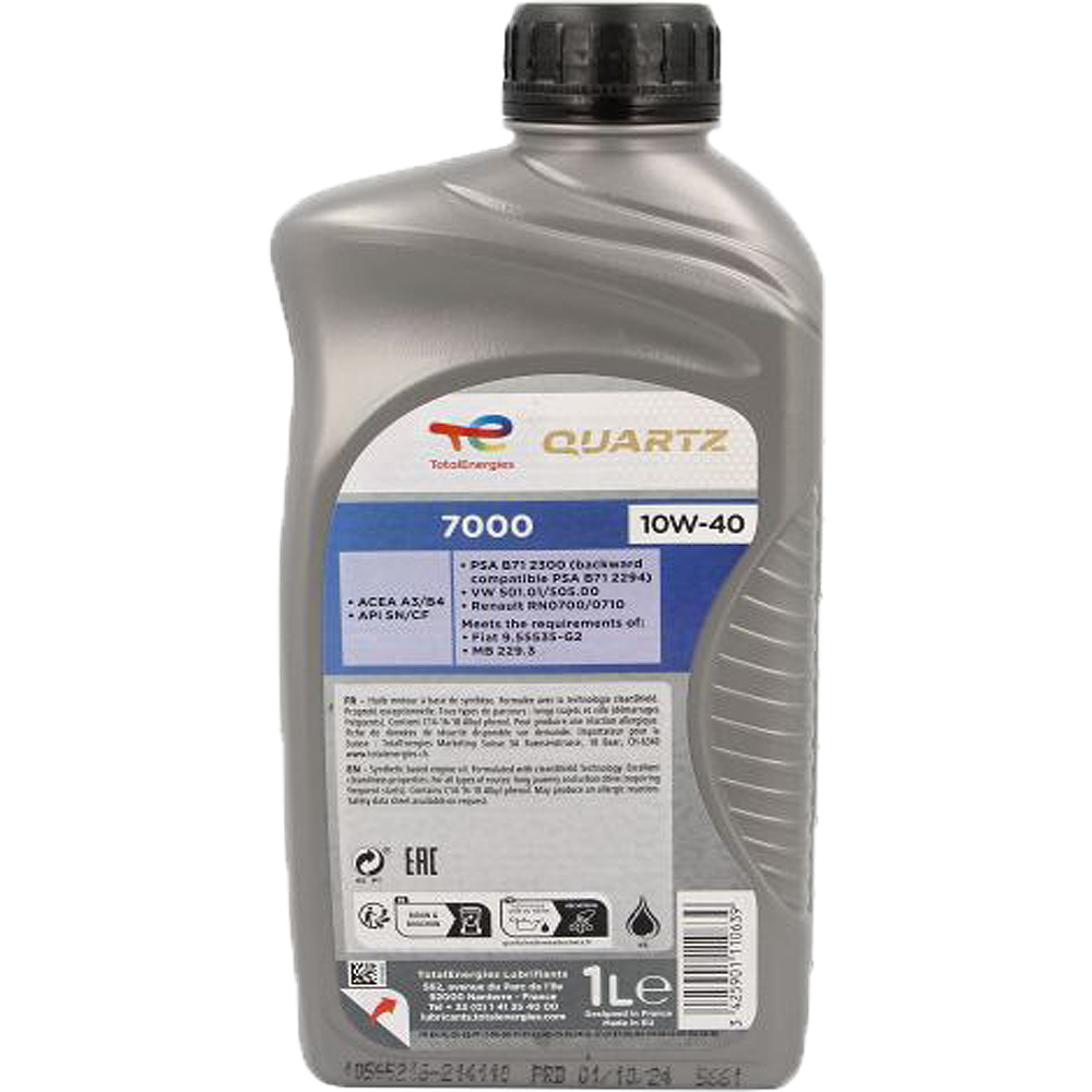 TOTAL QUARTZ 7000 10W40 1.0L i 5.0L