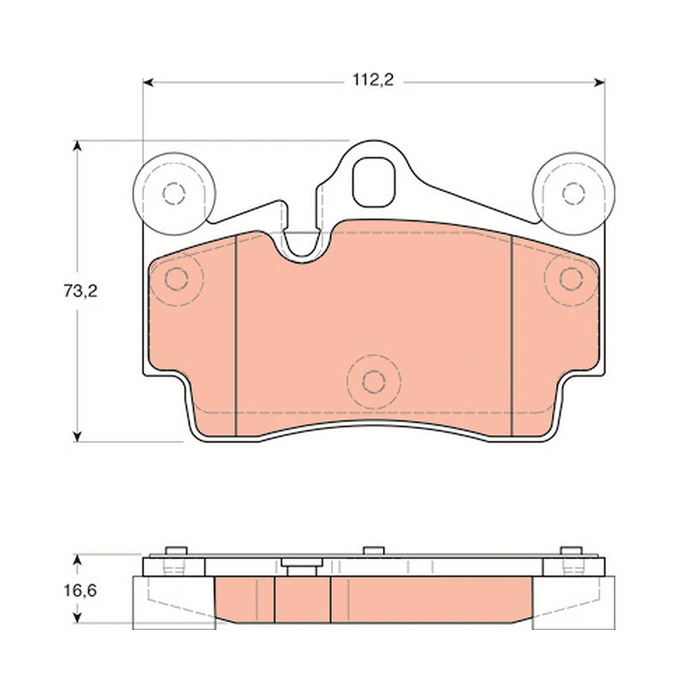 Kočione pločice TRW zadnje (Brembo Z18) - GDB1653