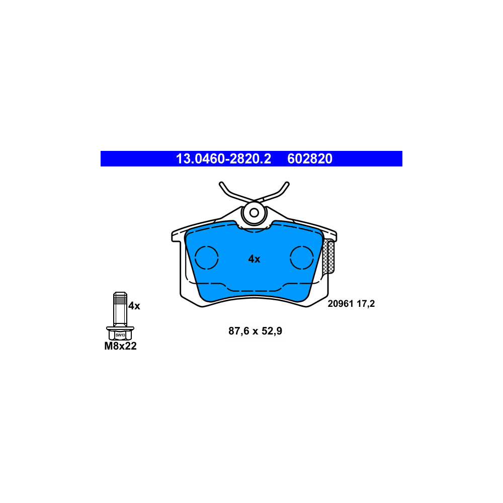 Kočione pločice ATE - 13.0460-2820.2