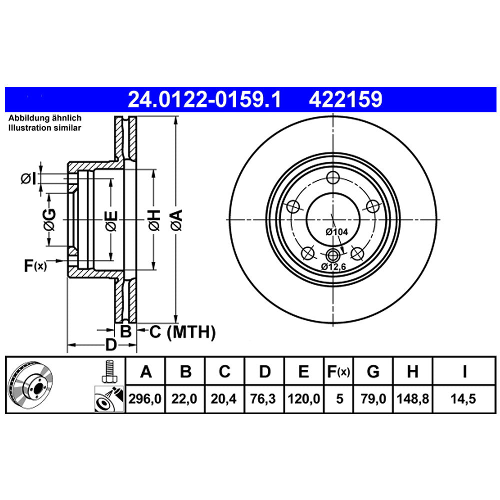 Kočioni diskovi BMW E39 FL prednji 296mm - ATE farbani