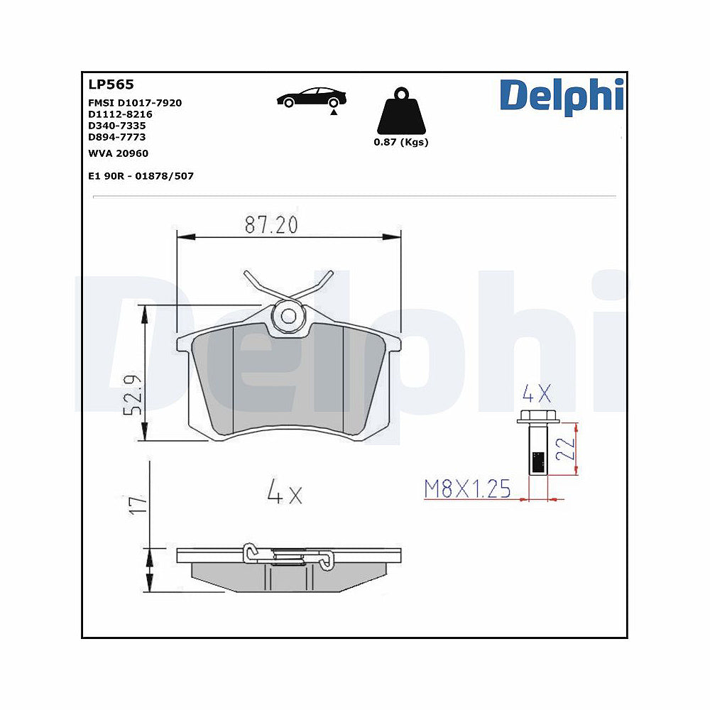 Kočione pločice DELPHI - LP0565