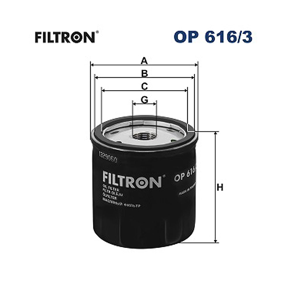 Filter ulja FILTRON - OP 616/3