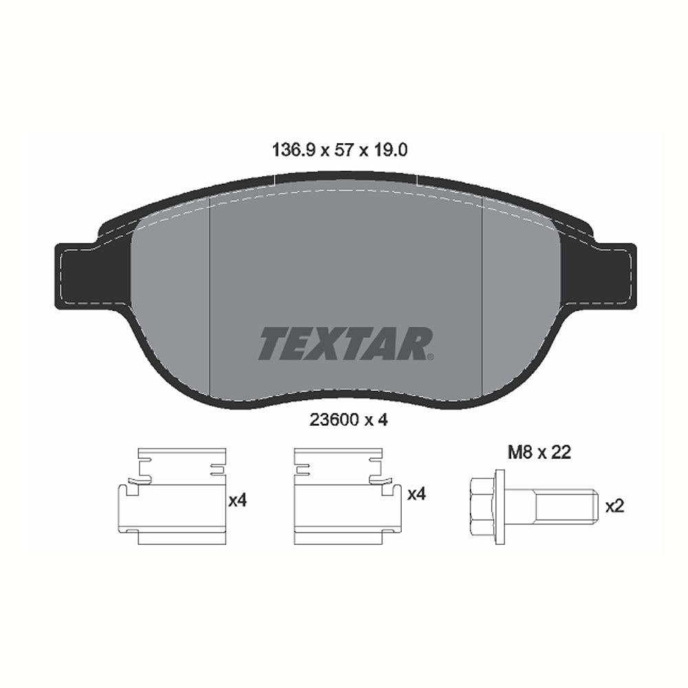Kočione pločice TEXTAR - 2360001