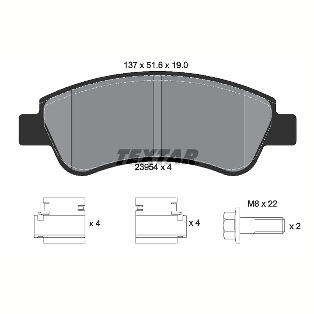 Kočione pločice TEXTAR - 2395401