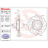 Kočioni disk VW Golf 7 2.0TDI 110kw 288x25mm - Brembo