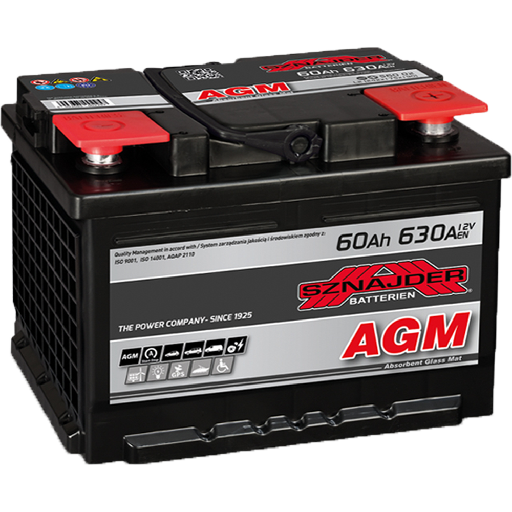 Akumulator SZNAJDER 12V 60Ah/630A AGM Start&Stop