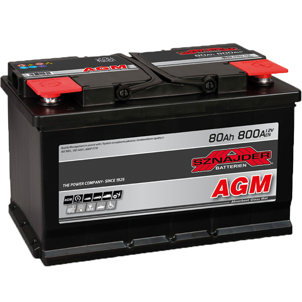 Akumulator SZNAJDER 12V 80Ah/800A AGM Start&Stop